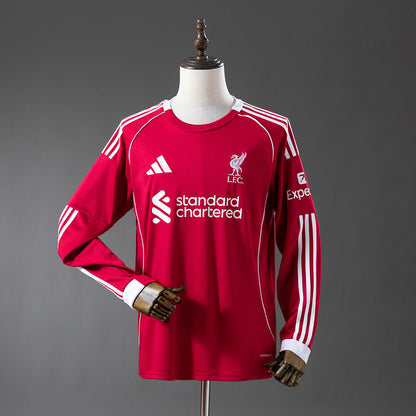 Liverpool Jersey 25/26 Home Football Kit Long Sleeves