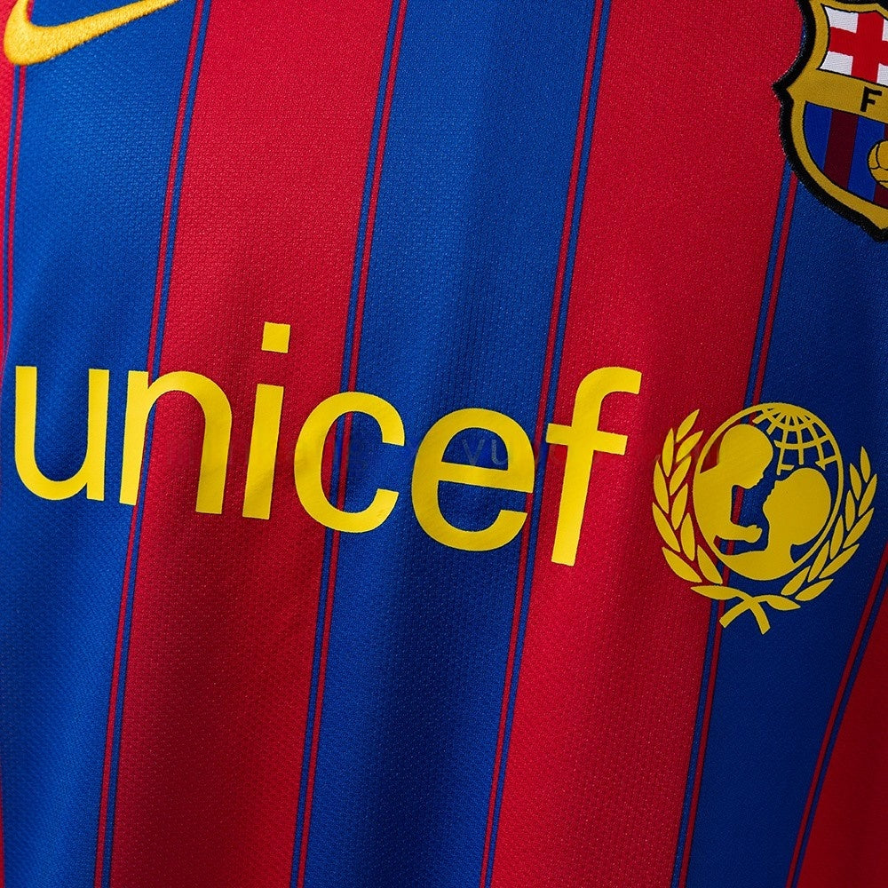 Barcelona Jersey 2009-10 Home Retro Kit Long Sleeves