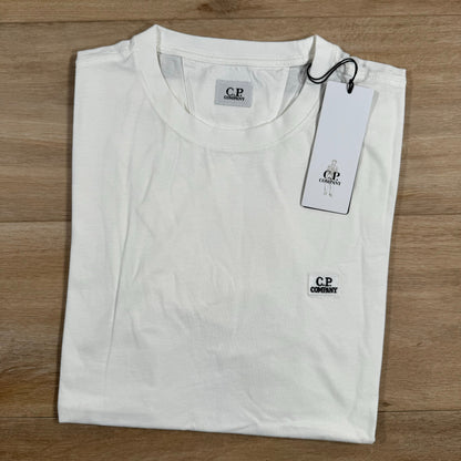 C.P. Company Logo Patch T-Shirt in Gauze White