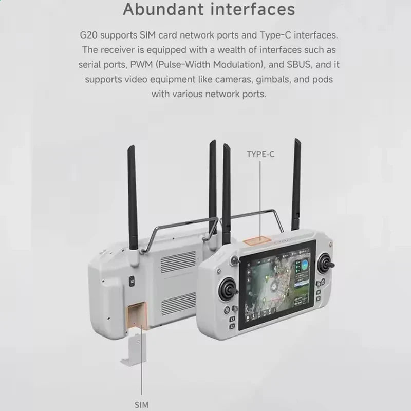 Skydroid G20 Smart Remote Controller Android 13 Ground Station with 30KM Dual-Band 2.4G/5.8G Video Transmission and 7-Inch Display