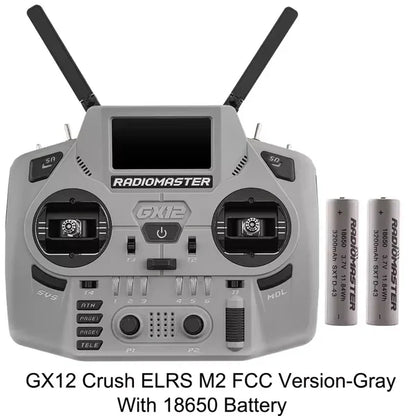 RadioMaster GX12 Crush ExpressLRS Radio Controller 1000Hz CNC Hall Gimbal Dual Band 16CH Transmitter for FPV Drones