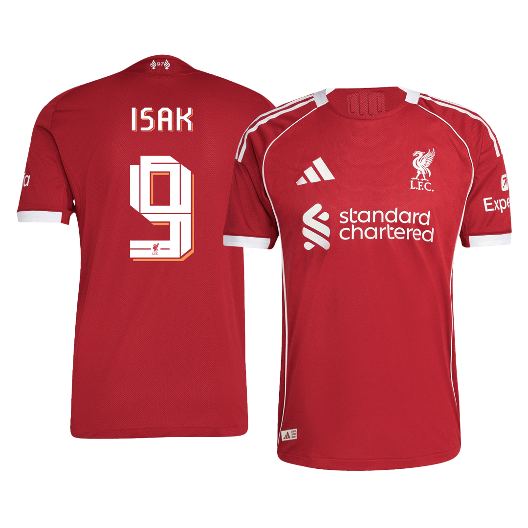 ISAK #9 Mens Liverpool Home Jersey 2025/26 UCL - Player Version (Slim Fit)