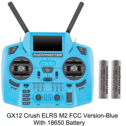RadioMaster GX12 Crush ExpressLRS Radio Controller 1000Hz CNC Hall Gimbal Dual Band 16CH Transmitter for FPV Drones