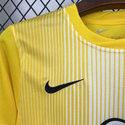 Kids Atletico Madrid Jersey 25/26 Yellow Goalkeeper Football Kit Soccer Jersey