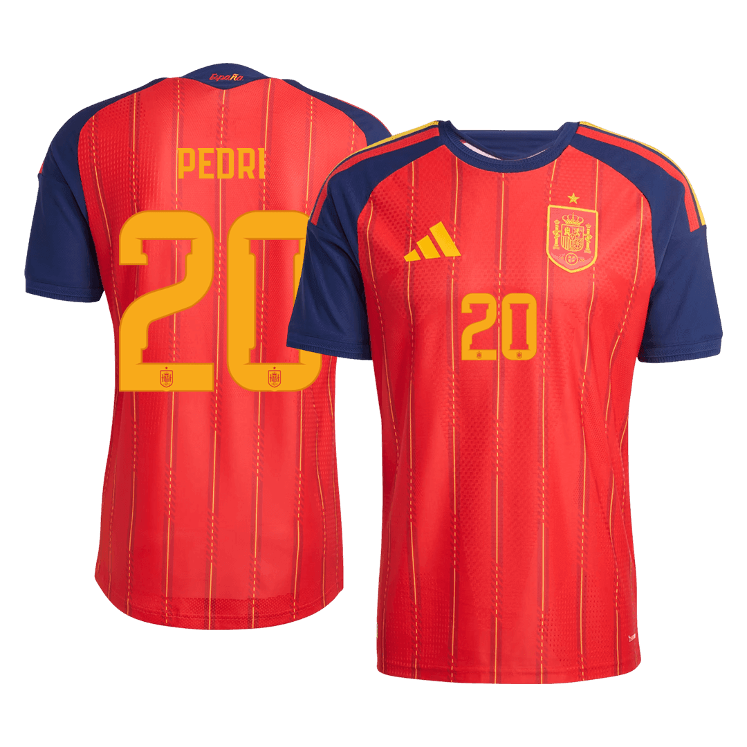 PEDRI #20 Mens Spain World Cup Home Jersey 2026 - Player Version (Slim Fit)