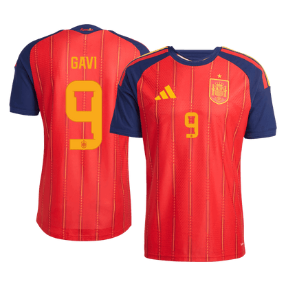 GAVI	 #9 Mens Spain World Cup Home Jersey 2026 - Player Version (Slim Fit)