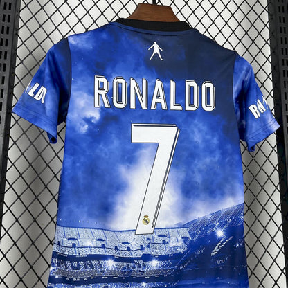 Kids Ronaldo Real Madrid Jersey 25/26 Football Kit Soccer Jersey