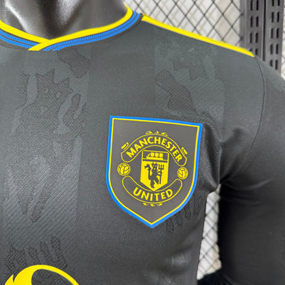 Player Version Manchester United Jersey 25/26 Third Long Sleeves Football Kit Soccer Jersey