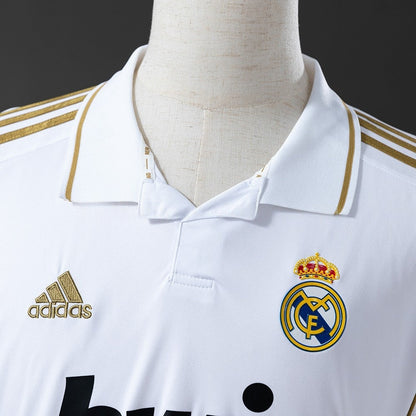 Real Madrid Jersey 2011-12 Home Retro Football Kit Long Sleeves