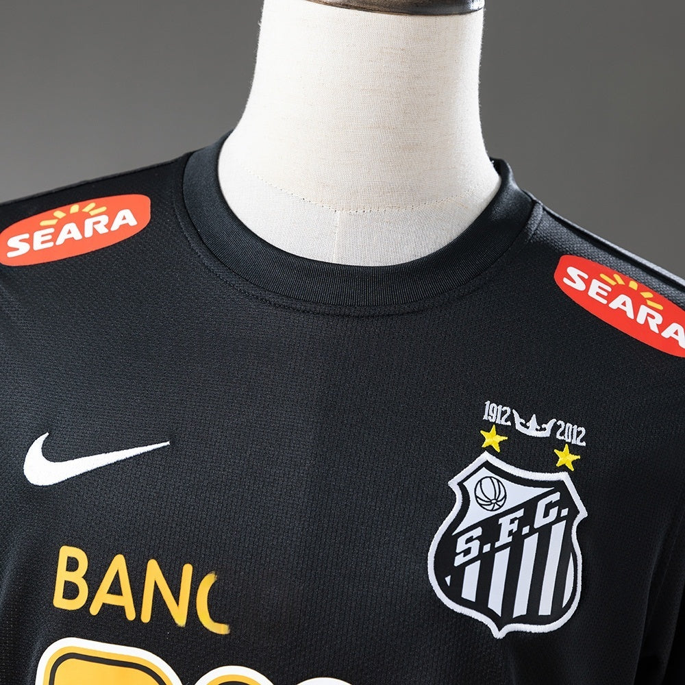 Santos Away Jersey 2012-13 Long Sleeves Retro Football Kit Soccer Shirt