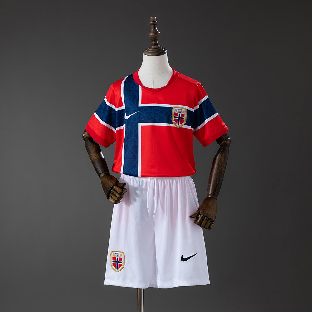 Kids Norway Home Jersey 2026 World Cup Football Kit Soccer Shirt