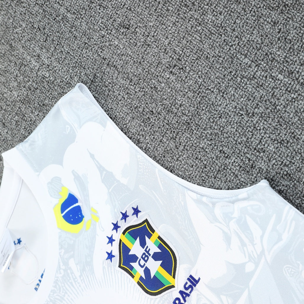 Brazil Vest Set Training Tracksuits 25/26 Football Kit Soccer Jersey