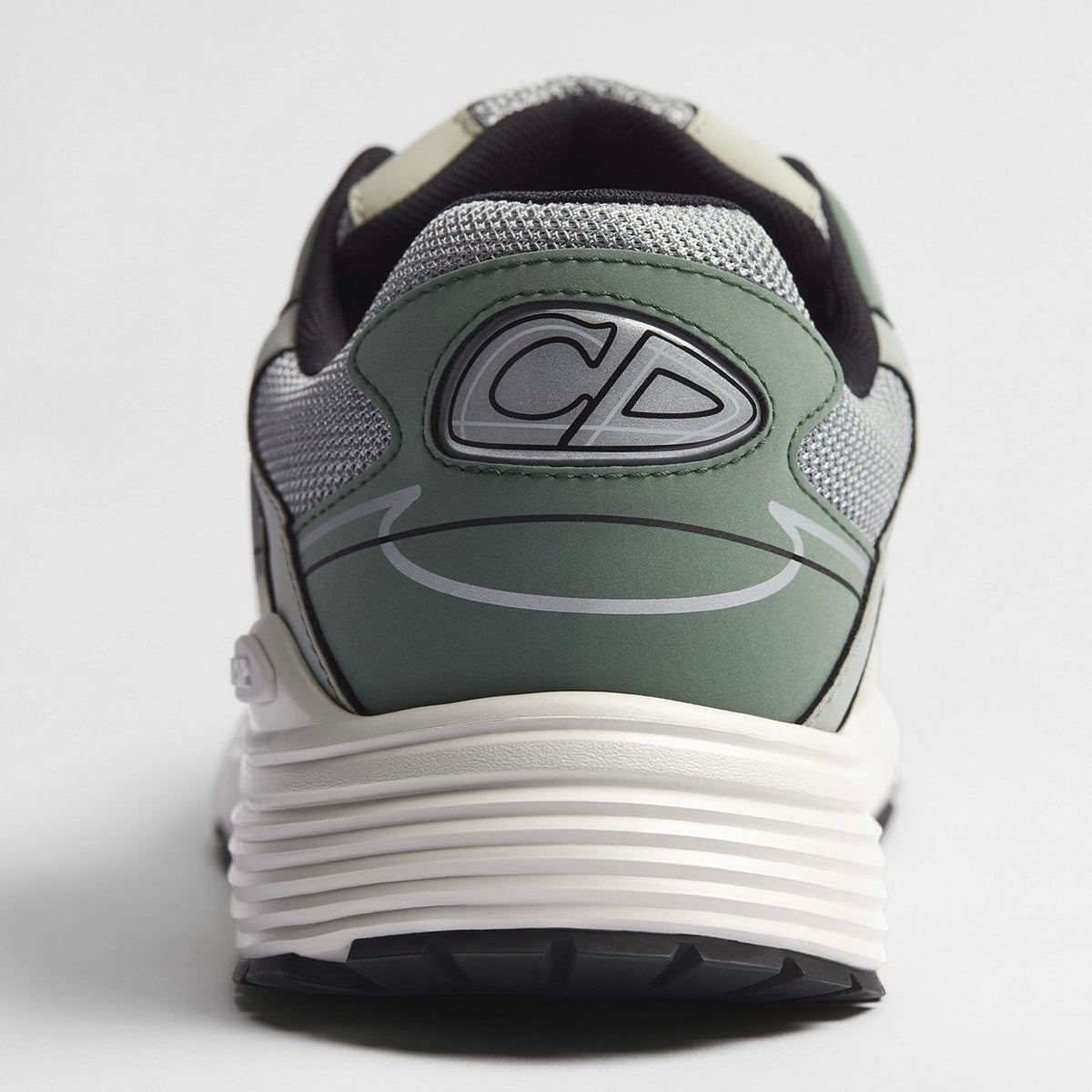 Dior B30 Countdown Sneaker in Gray Technical Mesh with Cedar Green, Gray and Cream Technical Fabric
