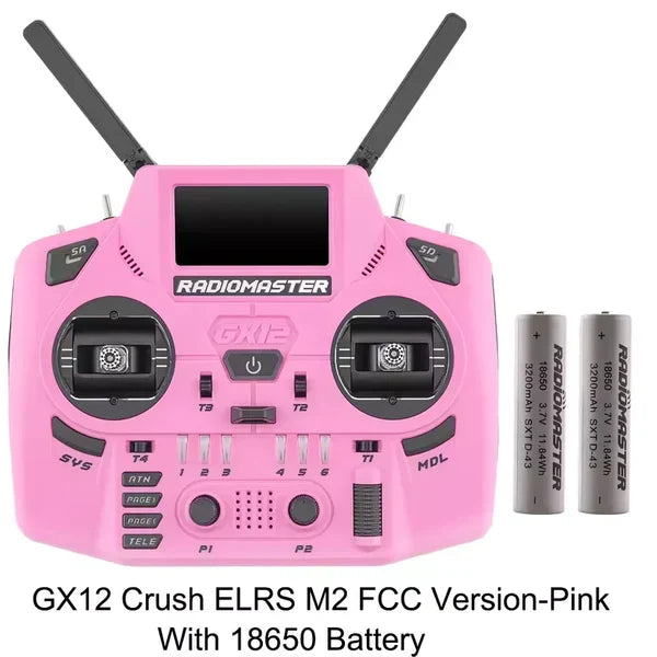 RadioMaster GX12 Crush ExpressLRS Radio Controller 1000Hz CNC Hall Gimbal Dual Band 16CH Transmitter for FPV Drones