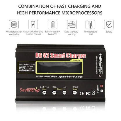 IMAX B6 V3 80W Multi-functio Lipo Balance Charger/Discharger With 12V 5A AC Adapter For RC Lipo LiHV LiIon LiFe NiCd NiMH PB