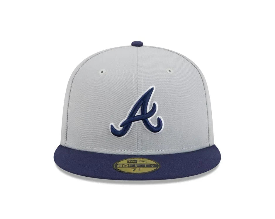 New Era Atlanta Braves 2-Tone Color Pack 59FIFTY Fitted Hat-Gray/Navy