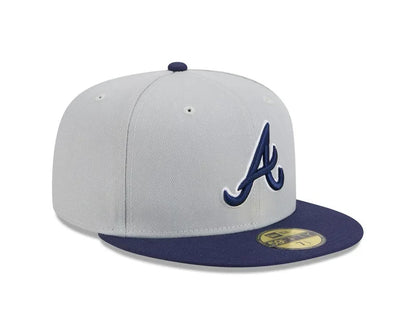 New Era Atlanta Braves 2-Tone Color Pack 59FIFTY Fitted Hat-Gray/Navy