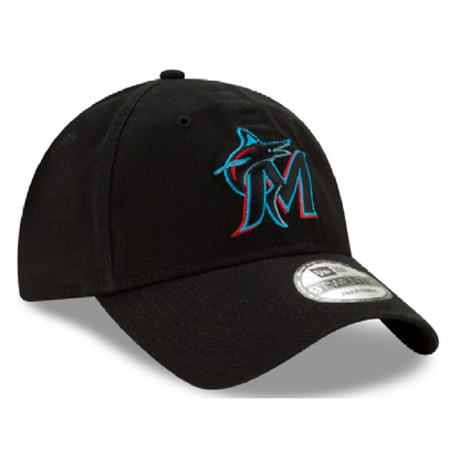 NEW ERA MIAMI MARLINS CORE CLASSIC MLB 9TWENTY ADJUSTABLE- BLACK