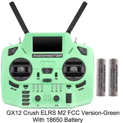 RadioMaster GX12 Crush ExpressLRS Radio Controller 1000Hz CNC Hall Gimbal Dual Band 16CH Transmitter for FPV Drones