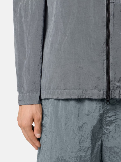 Stone Island Nylon Metal Chest Pocket Overshirt in Ash Grey