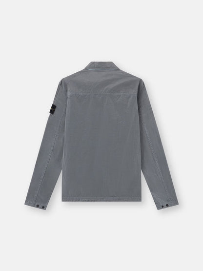 Stone Island Nylon Metal Chest Pocket Overshirt in Ash Grey
