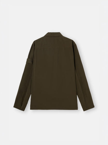 Stone Island Ghost Nylon Smerigliato Overshirt in Military Green