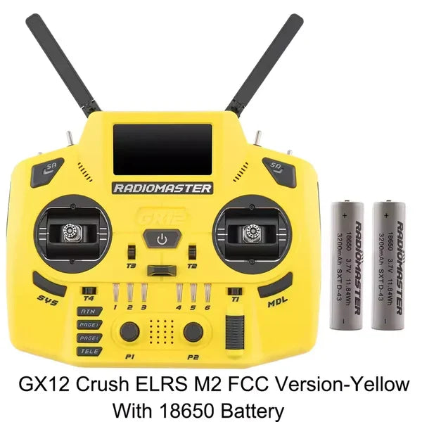 RadioMaster GX12 Crush ExpressLRS Radio Controller 1000Hz CNC Hall Gimbal Dual Band 16CH Transmitter for FPV Drones