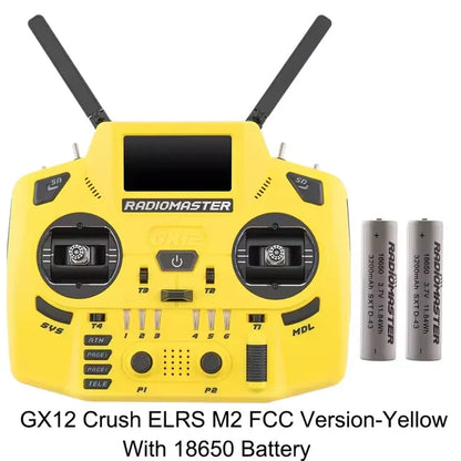 RadioMaster GX12 Crush ExpressLRS Radio Controller 1000Hz CNC Hall Gimbal Dual Band 16CH Transmitter for FPV Drones