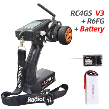 Radiolink RC4GS V3 2.4G 5CH RC Radio Transmitter with R6FG Gyro Receiver Remote Controller for RC Car Boat