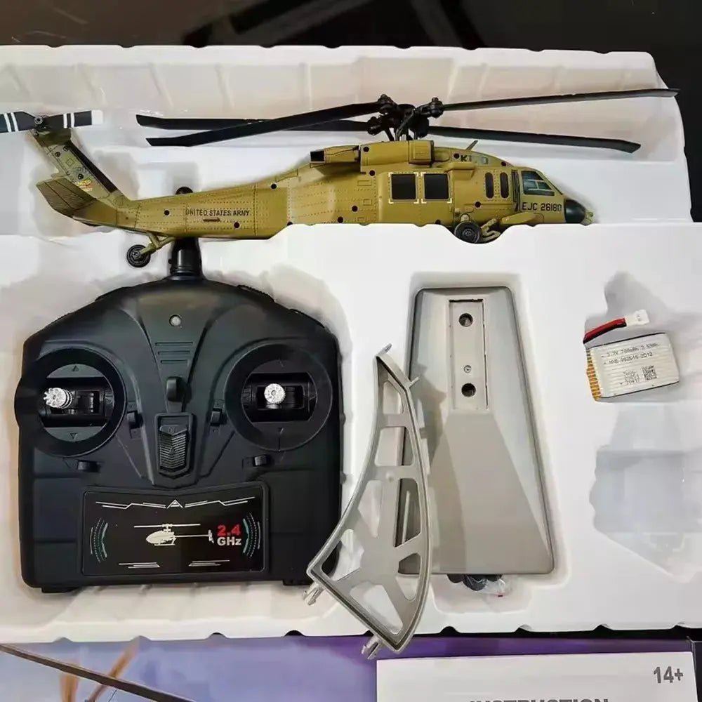 Wltoys K170 UH-60L Black Hawk 2.4G 4CH 4-Blade Brushless Fixed Height Simulation RC Helicopter RTF