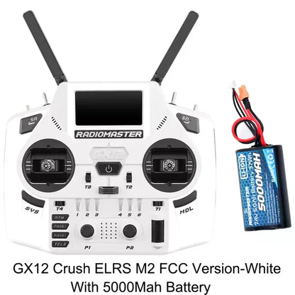 RadioMaster GX12 Crush ExpressLRS Radio Controller 1000Hz CNC Hall Gimbal Dual Band 16CH Transmitter for FPV Drones