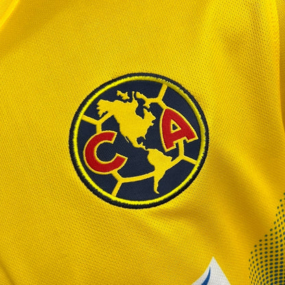 Retro Club America Jersey 2013-14 Home Yellow Football Kit Soccer Jersey