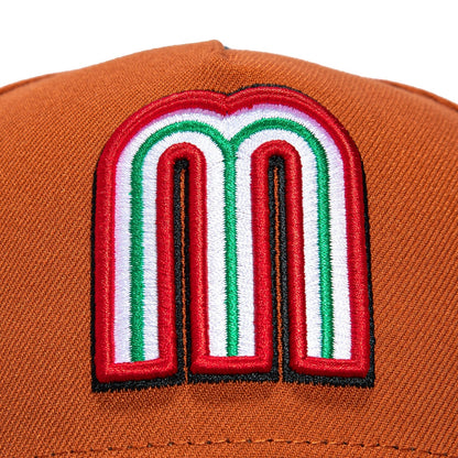 New Era Mexico WBC  9FORTY A-Frame Snapback Hat-Burnt Orange