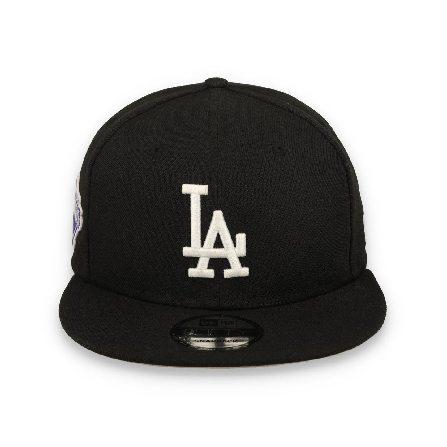New Era Los Angeles Dodgers 2025 World Series Side Patch 9FIFTY Snapback Hat-Black/White