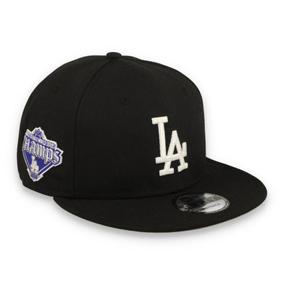 New Era Los Angeles Dodgers 2025 World Series Side Patch 9FIFTY Snapback Hat-Black/White