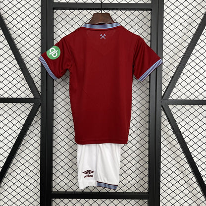 Kids West Ham United Jersey 25/26 Home Football Kit Soccer Jersey