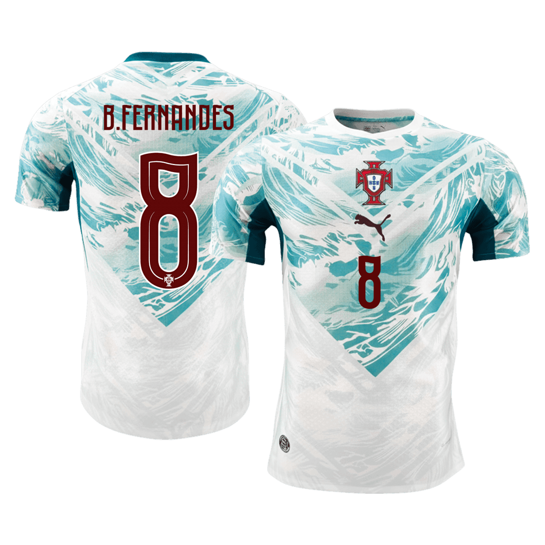 B.FERNANDES #8 Mens Portugal World Cup Away Jersey 2026 - Player Version (Slim Fit)