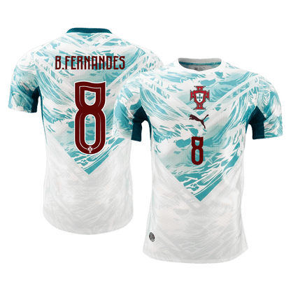 B.FERNANDES #8 Mens Portugal World Cup Away Jersey 2026 - Player Version (Slim Fit)