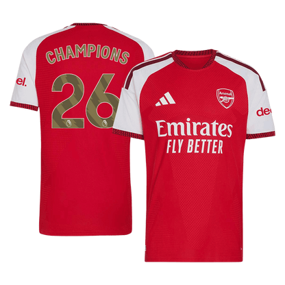CHAMPIONS #26 Mens Arsenal Home Jersey 2026/27 - Player Version (Slim Fit)