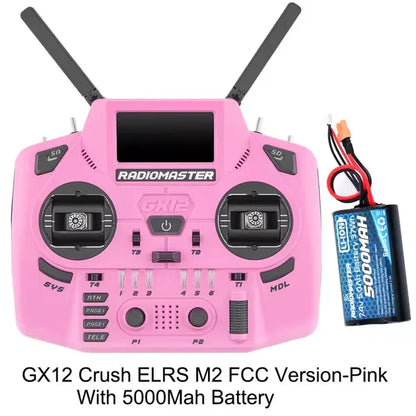 RadioMaster GX12 Crush ExpressLRS Radio Controller 1000Hz CNC Hall Gimbal Dual Band 16CH Transmitter for FPV Drones