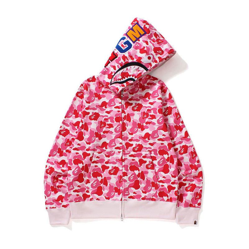 Bape Shark Head Classic Men's Sweatshirt Casual Loose Hooded Top Women's Jacket