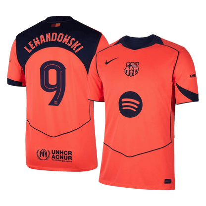LEWANDOWSKI #9 Mens Barcelona Third Jersey 2025/26 - UCL