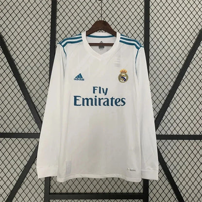 Retro Real Madrid Home Kit 17/18 Long Sleeves football Jersey
