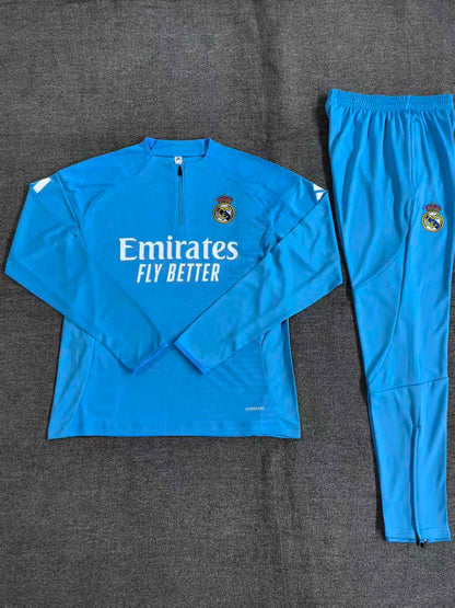 Kids Real Madrid Training Tracksuits 25/26 Football Kit Soccer Jersey