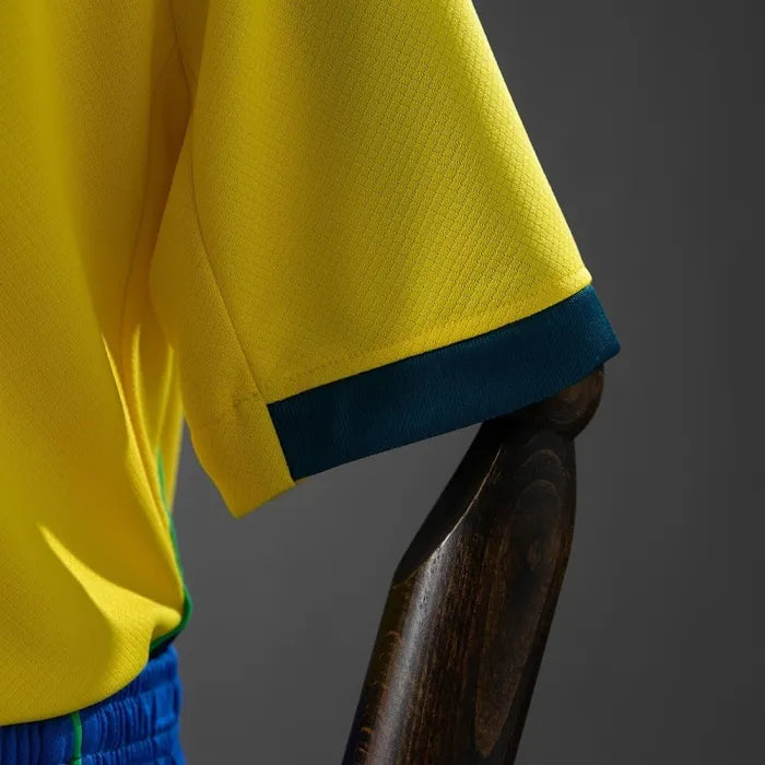 Kids Brazil Home Jersey 2026 World Cup Football Kit Soccer Shirt