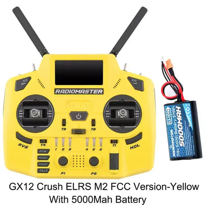 RadioMaster GX12 Crush ExpressLRS Radio Controller 1000Hz CNC Hall Gimbal Dual Band 16CH Transmitter for FPV Drones