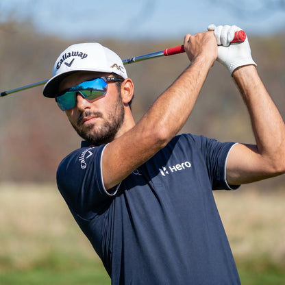 Ask Echo Golf No Frame Black Leg Sunglasses / Revo Blue
