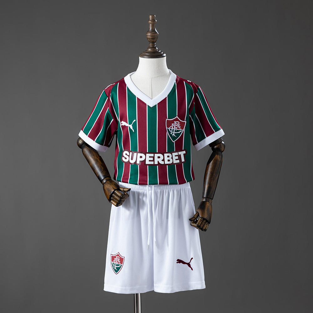 Kids Fluminense Home Jersey 2026-2027 Football Kit Soccer Shirt