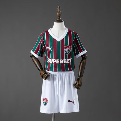 Kids Fluminense Home Jersey 2026-2027 Football Kit Soccer Shirt