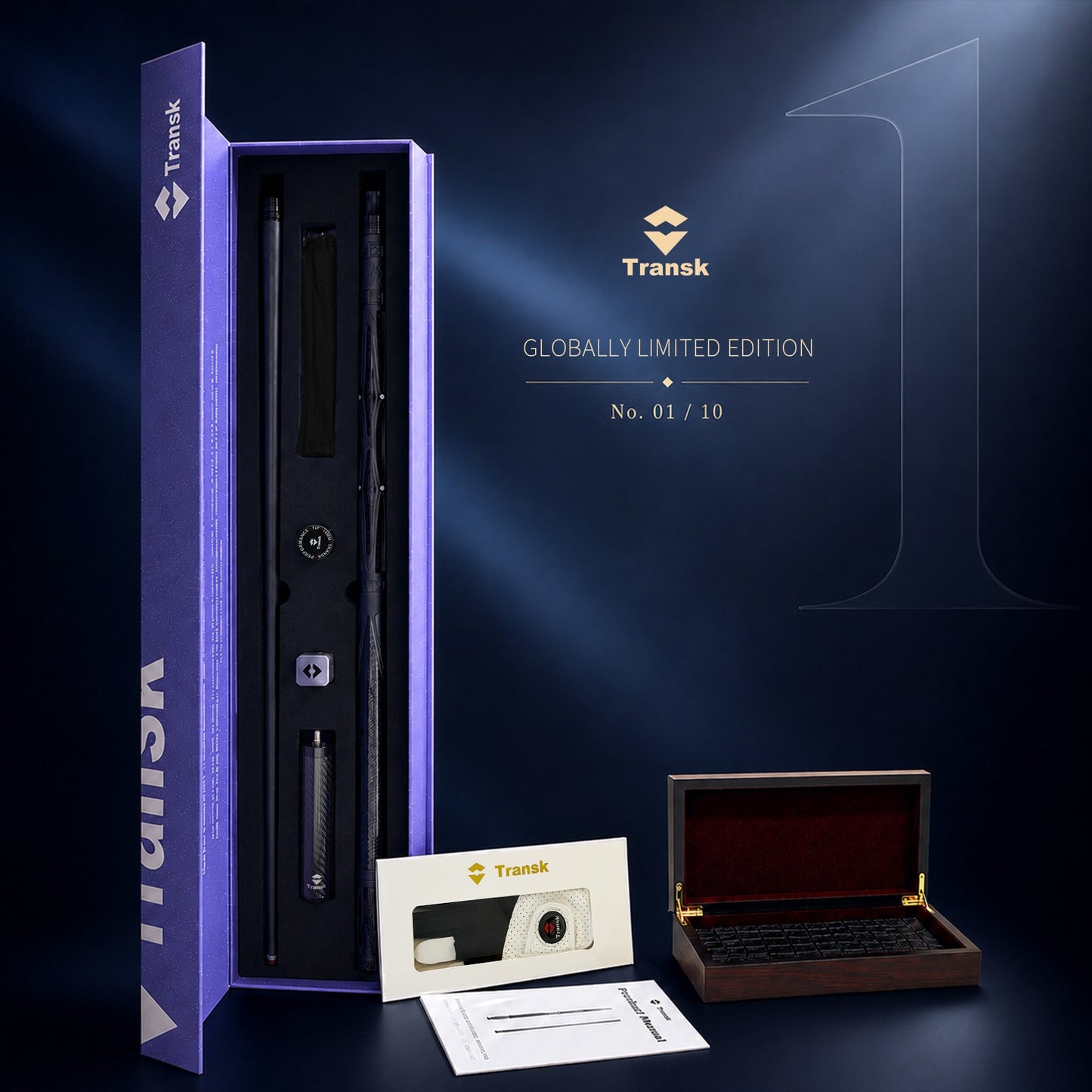 TRANSK Global Collector's Edition Metal Carbon Fiber Pool Cue - No.01, Only 10 Pieces Worldwide